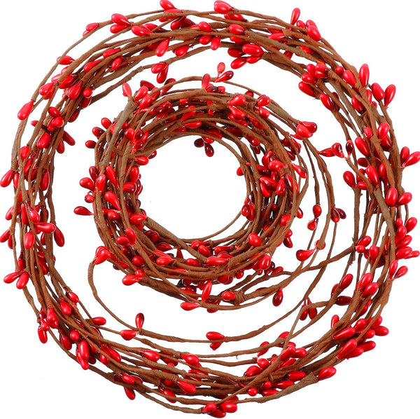 Gejoy 2 Rolls 40 Feet Double Pip Berry Garland Floral Craft Country Pip