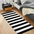 IOHOUZE 2x4.3 Black White Striped Rug, Washable Front Door Mat for Outdoor and Indoor Decor