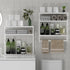 PPN Towel Rack Bathroom Storage Shelves Over The Toilet with Towel Bar, 100% Bamboo Adjustable Height Floating Shelf