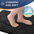 OLANLY Memory Foam Bath Mat 30x20, Ultra Soft Absorbent Bathroom Rug, Machine Washable Black Bath Carpet