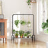 Josmimic 40'' 3 Plant Stand Outdoor Tall Plant Shelf For Patio Metal Plant Rack Flower Pot Clearance With Hooks