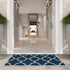 SAFAVIEH Courtyard Collection Accent Rug - 2' x 3'7", Navy & Beige, Moroccan Trellis Design, Non-Shedding & Easy Care, Indoor/Outdoor & Washable-Ideal for Patio, Backyard, Mudroom (CY6243-268) by Safavieh
