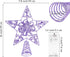 MCEAST Glittered Christmas Tree Topper, 10 Inches LED Light Up Star Treetop for Indoor Outdoor Decoration, Purple