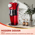 Shaved Ice Machine - Retro Red Snow Cone Maker for Homemade Shaved Ice, Slushie Ice Shaver with Stainless Steel Blade,