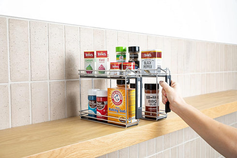 Set Nifty Solutions Spice Caddy of Two, Chrome
