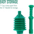 JS Jackson Supplies Professional Bellows Toilet Plunger, High Pressure Thrust for Heavy Duty Clogs, Green