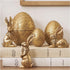 DN DECONATION 6PCS Easter Decorations with 3 Rabbits and 3 Nesting Easter
