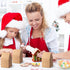 Wehhbtye 52 Sets Packaging Christmas Gingerbread House Cardboard, Gingerbread House Shaped Boxes with Stickers, Xmas