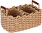 Sea Team 3-Pack Rectangle Woven Cotton Rope Storage Baskets - Shelf Basket, Closet Organizers, 3-in-1, Khaki
