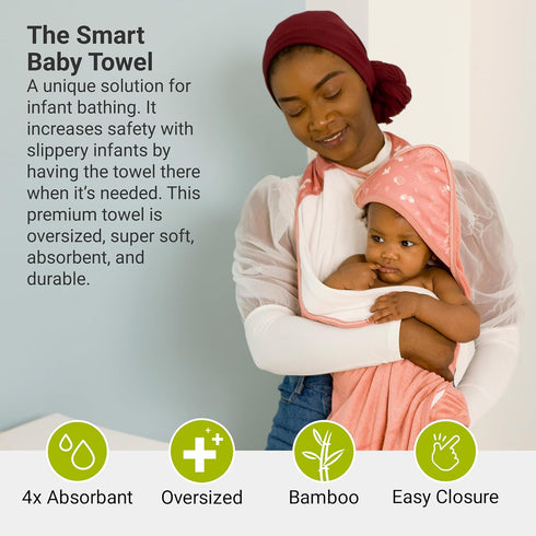 Cozy BabyToLove Extra Large Smart Baby Towel | Rayon Hooded Towel for Toddlers | Absorbent Design for Dry Parents |
