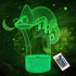 FULLOSUN Chameleon 3D Night Light Lizard Projection LED Lamp Baby Nursery Nightlight
