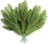 30pcs Artificial Pine Branches Green Plants for DIY Garland Wreath Christmas Home Garden Decor