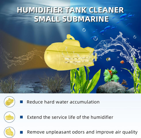 AMI PARTS 6 pcs Humidifier Cleaner Float Submarine - Universal Tank Cleaner for Humidifiers & Fish Tanks
