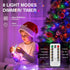 HALHSAP 33ft 100 Color Changing Fairy String Lights, LED Outdoor String Lights, Mini Battery Powered Copper Wire Starry