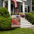 Welcome Summer American Red Truck Decorative Garden Flag, 4th of July, Patriotic Lawn Decor, 12x18