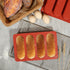 Webake Hot Dog Bun Pan, 2 Pack Silicone Molds, Nonstick Mini Baguette Baking Tray for Hot Dog Rolls