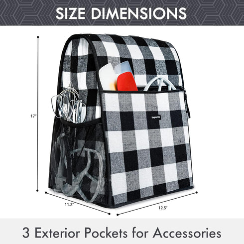 BAGSPRITE Stand Mixer Cover for KitchenAid - Fits 4.5-8 Quart Tilt Head & Bowl Lift Models with Extra Pockets