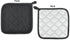 DII Basic Terry Collection Quilted Potholder, 100% Cotton, Wine, 3 Piece