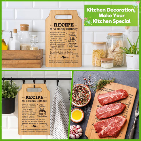 Birthday Gifts for Women Men, Unique Birthday Gift Ideas, Recipe Cutting Board Gift