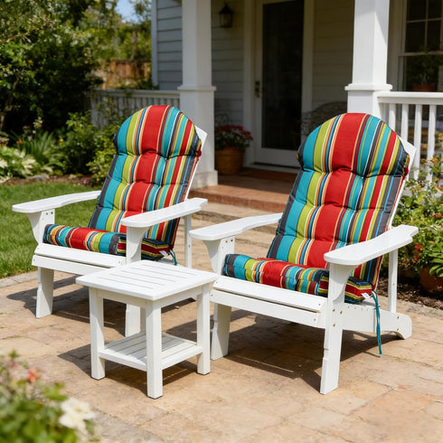 Enipate High Back Adirondack Chair Cushions - Weather Resistant Tufted Seat Pads for Indoor & Outdoor Use