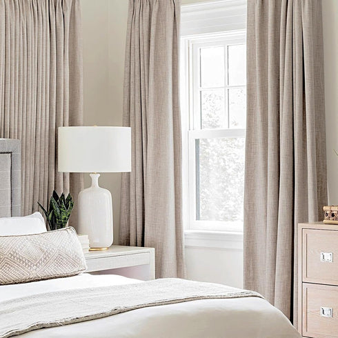 Grommet 52 84 Inch (2 MIULEE Blackout Curtains for Bedroom Linen Texture Solid Thermal Insulated Natural Khaki Room
