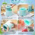 Cylinder Silicone Ice Cube Molds, Holds 60 Ice Cubes, Decompress Ice Lattice Trays, Easy Release Ice Cube Cup (Blue,