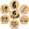Cegkuc Coasters for Drinks with Holder Set of 6, Cat Paw Coaster for