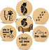 Cegkuc Coasters for Drinks with Holder Set of 6, Cat Paw Coaster for