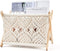 Mkono Macrame Magazine Rack Boho Storage Holder Standing Basket for Books, Newspapers,