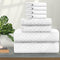 Ferdilan 8 Pack Bath Towels Set White,2 Oversized Bath Towels(35"x70"), 2 Hand