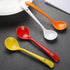 Set of 4 Ceramic Dessert Spoons, Long Handle Korean Porcelain Spoons for Appetizers, Cereal, and Dessert (Multi-color)