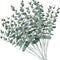 20pcs Faux Eucalyptus Stems Flowers, Short Artificial Greenery Decoration for Floral Arrangement, Wedding Home