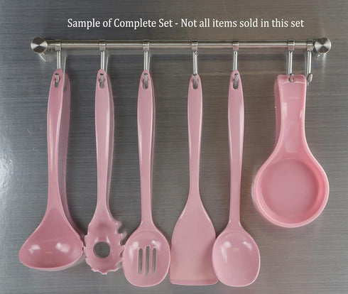 Reston Lloyd 11 inch Cooking Spoon, Heat Resistant BPA Free Melamine Utensil, Set of 6, Pink