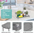 uxcell Fast Drying Stone Sink Tray, 2-Tier Instant Dry Sink Organizer for Countertop, Dark Grey Water Absorbing