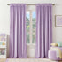 NICETOWN Lilac Purple Pom Pom Velvet Curtains 84 Inch Length for Nursery