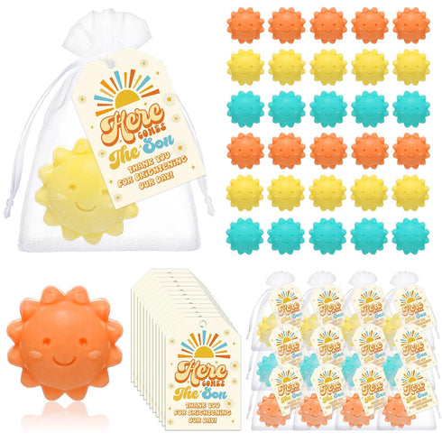 Loopeer 36 Sets Sun Soaps for Baby Shower Party Favors Mini Handmade