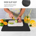 Super Absorbent Dish Drying Mat: 16x12 Non-Slip Water Absorbent Mat for Kitchen Counter, Easy to Clean (Black)