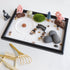 Zen Garden for Desk, Mini Japanese Desktop Sand Office Miniature Zen Garden Box with Lid Kit