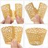 KPOSIYA 120 Pack Artistic Cupcake Wrappers, Black Laser Cut Cake Paper Cups for Wedding Baby Shower Birthday Decoration