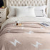 30x40 NIDITW Beige Lightning Bolt Blanket Ultra Soft Microfiber Fleece Lightweight Knit All Season Blanket for Couch