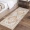 Boho Kitchen Rug, Washable Khaki 2x5 Non Slip Runner, Distressed Tribal Print Laundry Room Rug for Hallway Bedroom
