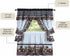 Printed Cottage Tier and Swag Window Curtain Set - 57 Inch Width, 36 Inch Length - Mason Jars