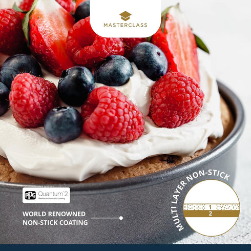 MasterClass 15 cm Deep Cake Tin, PFOA Free Non Stick, 1 mm Carbon Steel, 6 Inch Small Round Pan