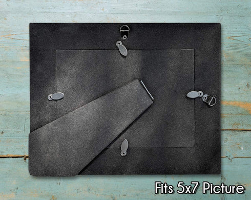 Personalized Newlywed Couples Leather Picture Frame - 7x5 Engraved Wedding Anniversary Gift