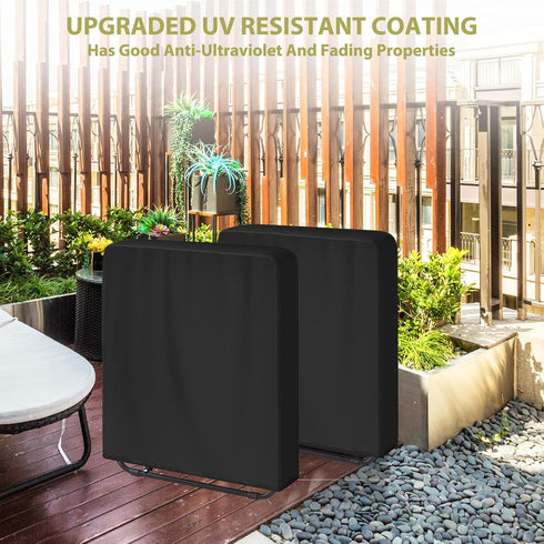 2Pcs 420D Black(96x84 cm2Pcs) Kovshuiwe Outdoor Zero Gravity Folding Chair Cover Waterproof, Folding Chair Storage