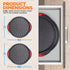 NutriChef 2-Piece 13-Inch Nonstick Pizza Tray, Round Carbon Steel Non-Stick Pizza Baking Pan with Perforated Holes, Premium Bakeware Pizza Screen with Silicone Grip Handles, Dishwasher Safe, NCBPIZX2 by NutriChef