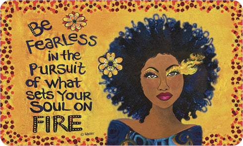 Shades of Color African American Interior Floor Mats, 29.5 x 17.7 Inches, Soul on Fire
