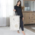 Sweet Jojo Designs Blush Pink Gold Star and Moon Girl Laundry Hamper Foldable Dirty Clothes Basket with Handles