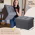 16X12X12IN LINMAGCO Ottoman Storage Ottoman with Storage Small Foot Rest Stool Under Desk Stool Short Folding Footrest