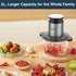 JOYAMI Electric Food Processor with 2 Bowls, Vegetable Meat Grinder, Stainless Steel Blades, 2 Speed Food Chopper